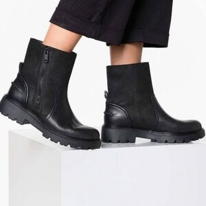 UGG Black Combat Boots Genuine Leather